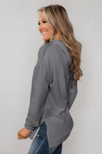 Afbeelding in Gallery-weergave laden, Gray Sweet Dream Thermal Knit Hoodie Outwear
