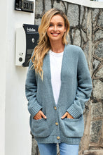 Afbeelding in Gallery-weergave laden, Sky Blue Oversize Button Front Cardigan
