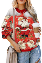 Afbeelding in Gallery-weergave laden, Red Merry Christmas Holiday Cartoon Print Sweatshirt
