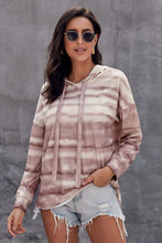 Afbeelding in Gallery-weergave laden, Purple Tie Dye Long Sleeve Drawstring Hoodie
