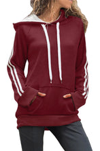 Afbeelding in Gallery-weergave laden, Red Basic Cotton Hoodie with Kangaroo Pocket
