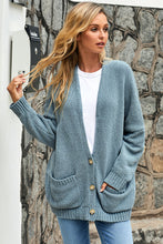 Afbeelding in Gallery-weergave laden, Sky Blue Oversize Button Front Cardigan

