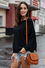 Afbeelding in Gallery-weergave laden, Black Chillaxin¡¯ Dolman Knit Sweater

