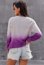 Afbeelding in Gallery-weergave laden, Purple Ombre Crewneck Long Sleeve Sweatshirt
